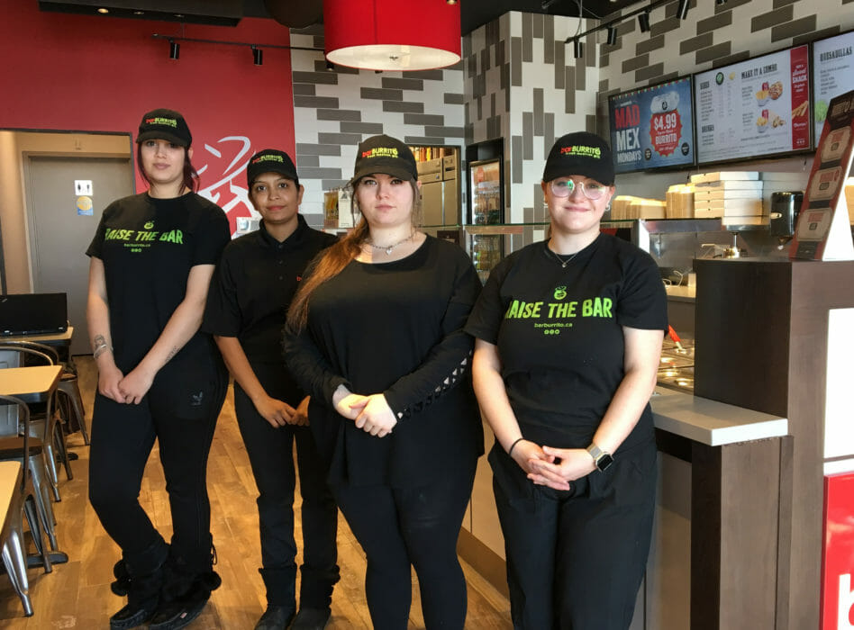 Staff at BarBurito Etobicoke N Queen